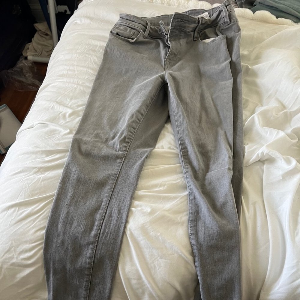 Grey denim jeans/Old Navy Rock Star Highrise size 10